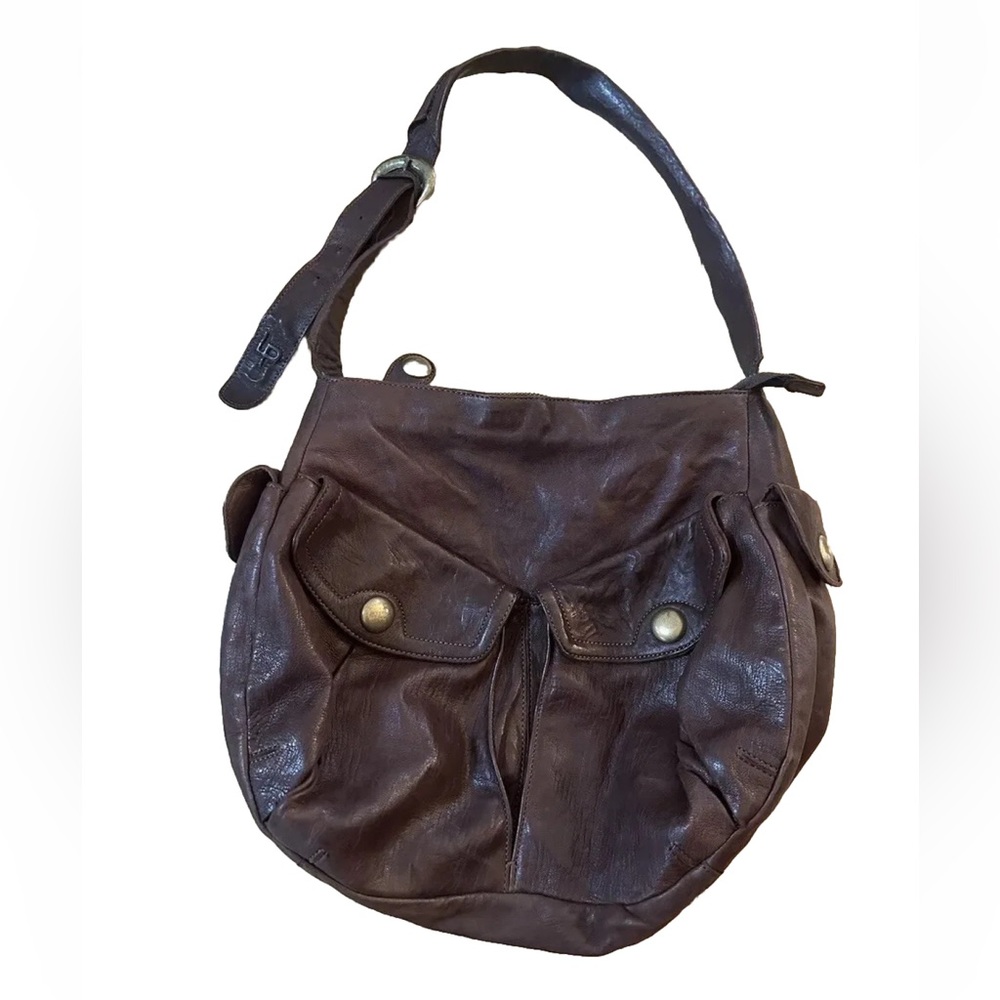 Vintage Linea Pelle Hobo Bag Brown
